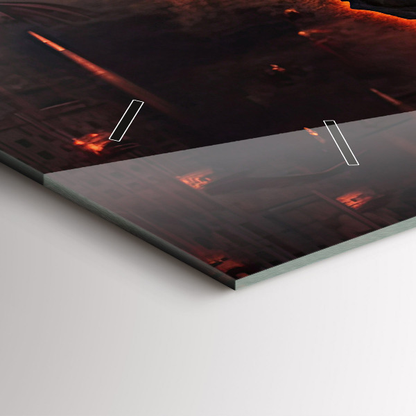 Horizontal wall clock World map