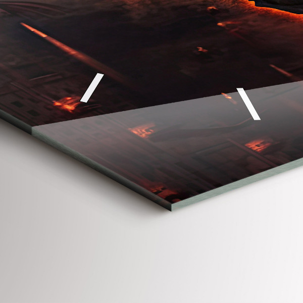 Horizontal wall clock World map