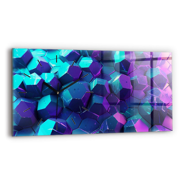 Horizontal wall clock Geometric figures