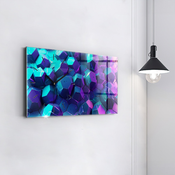 Horizontal wall clock Geometric figures