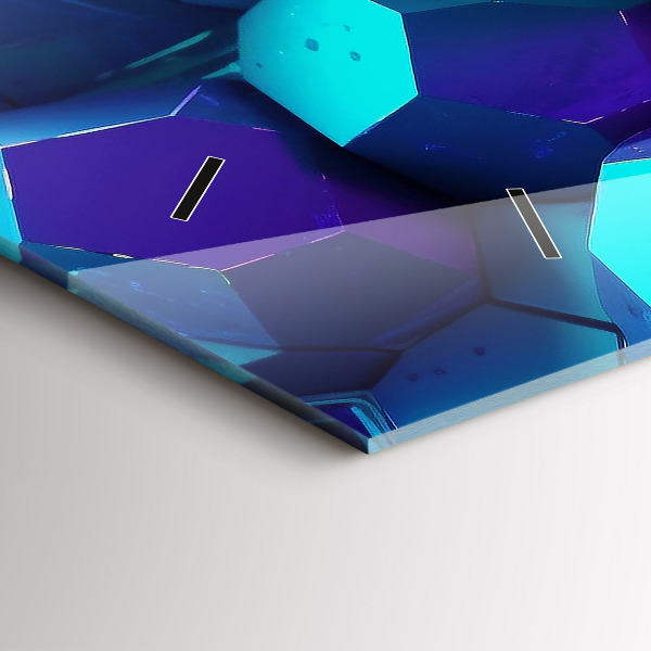 Horizontal wall clock Geometric figures