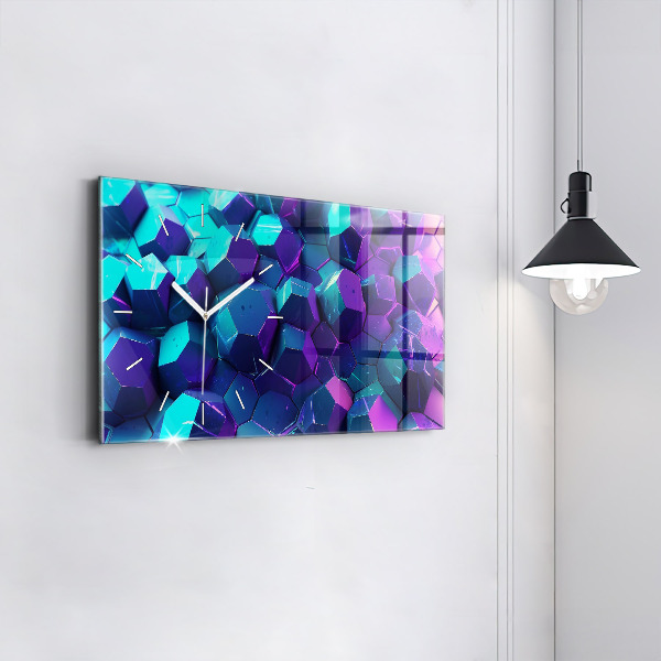 Horizontal wall clock Geometric figures