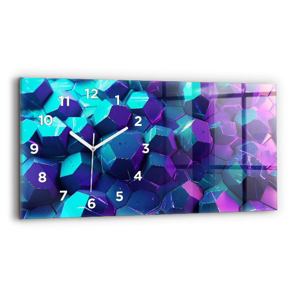 Horizontal wall clock Geometric figures