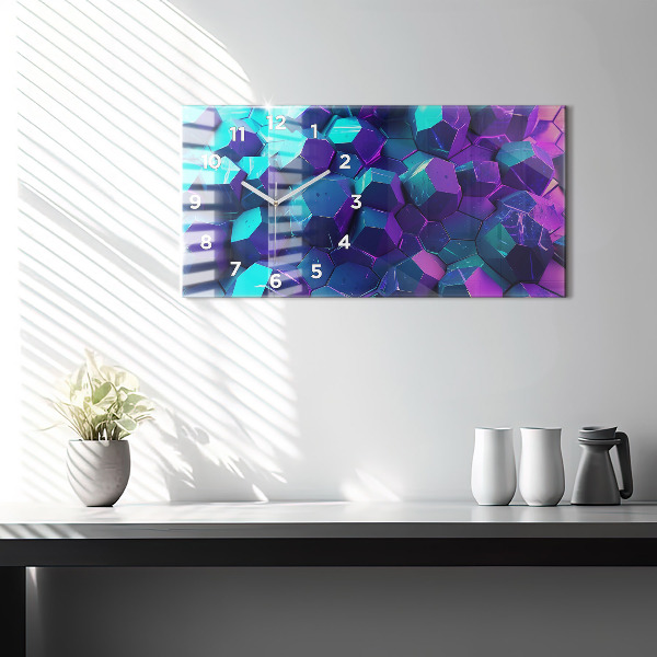 Horizontal wall clock Geometric figures