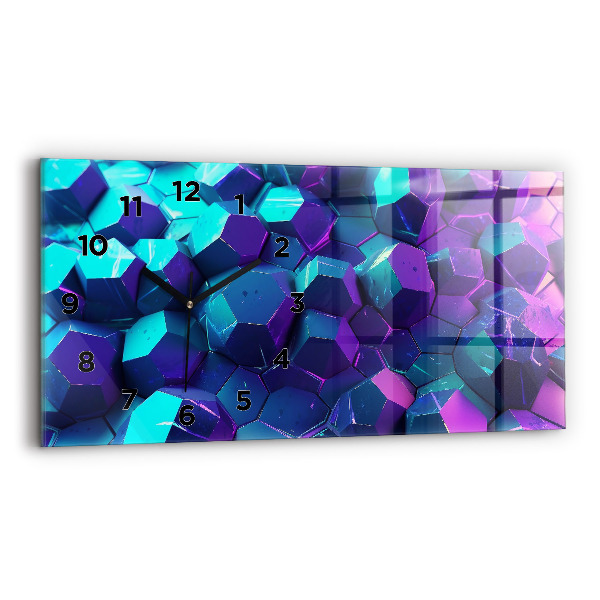 Horizontal wall clock Geometric figures