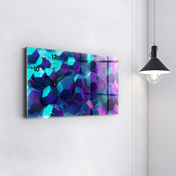 Horizontal wall clock Geometric figures