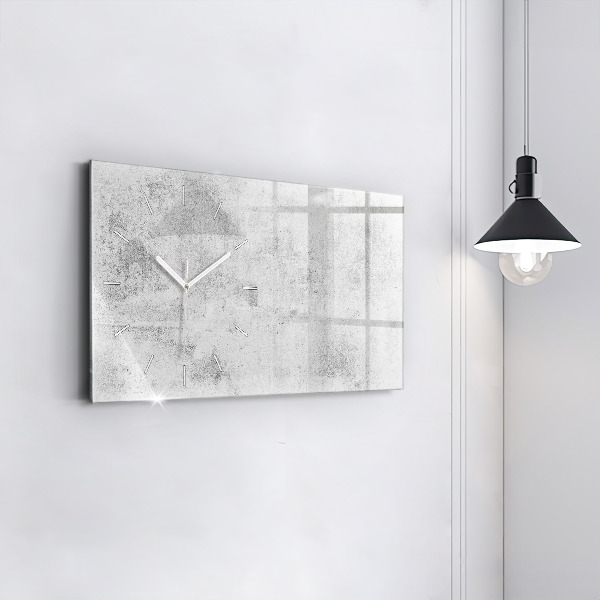 Horizontal wall clock Concrete wall
