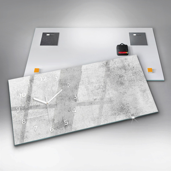Horizontal wall clock Concrete wall