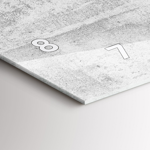 Horizontal wall clock Concrete wall