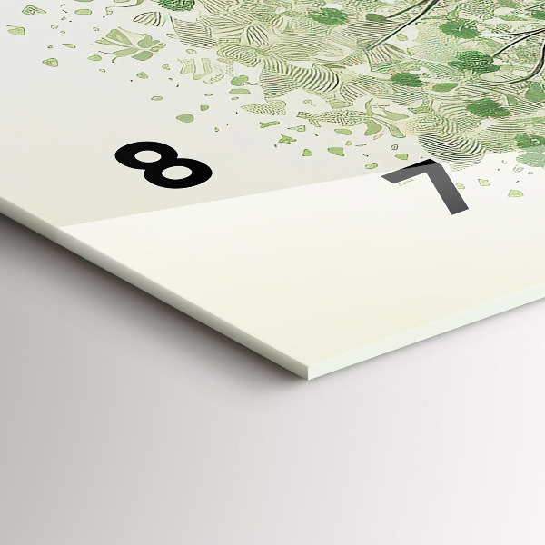 Horizontal wall clock Big tree nature