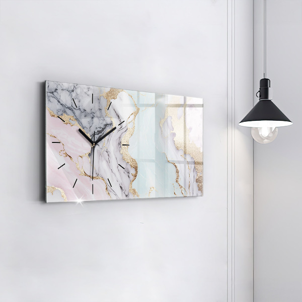 Horizontal wall clock Marble
