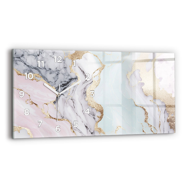 Horizontal wall clock Marble