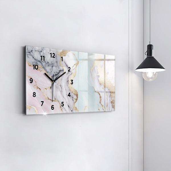 Horizontal wall clock Marble