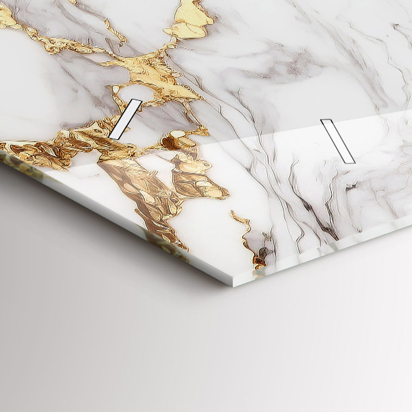 Horizontal wall clock Decorative marble