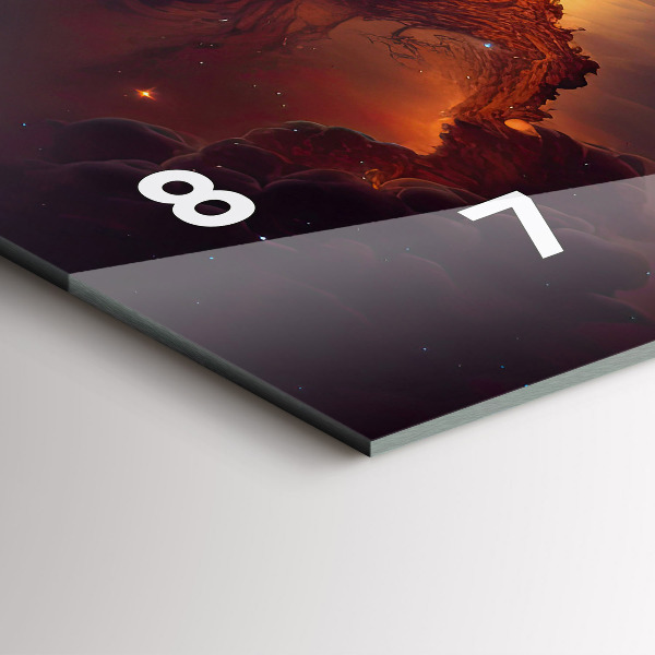 Horizontal wall clock The cosmic world of stars