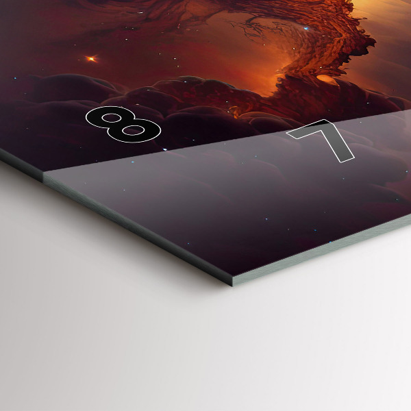 Horizontal wall clock The cosmic world of stars