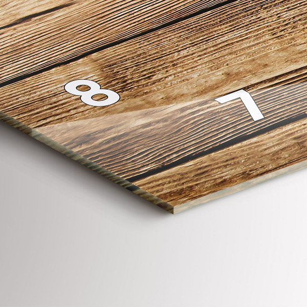 Horizontal wall clock Wooden boards