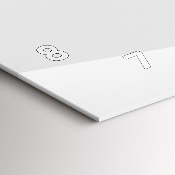 Horizontal wall clock Marble art