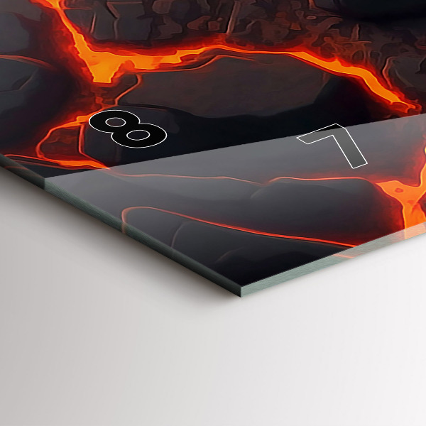 Horizontal wall clock Lava volcano