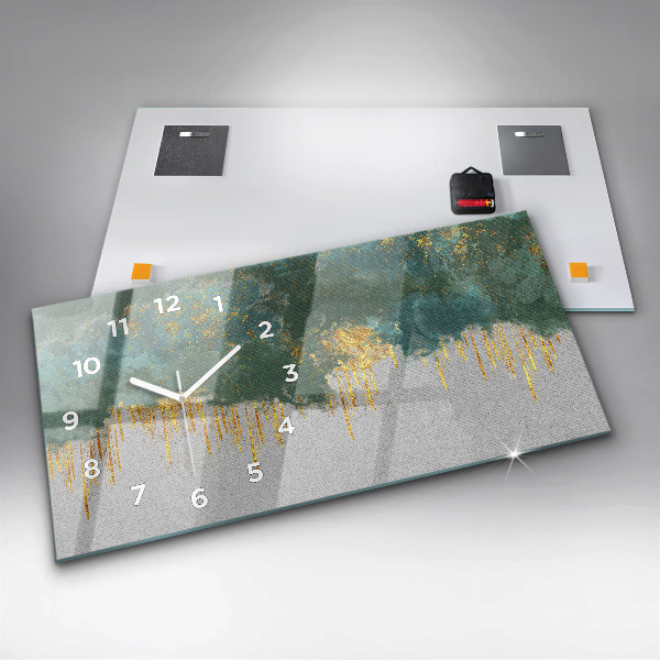 Horizontal wall clock Decorative pattern