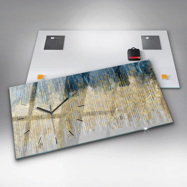 Horizontal wall clock Decorative pattern