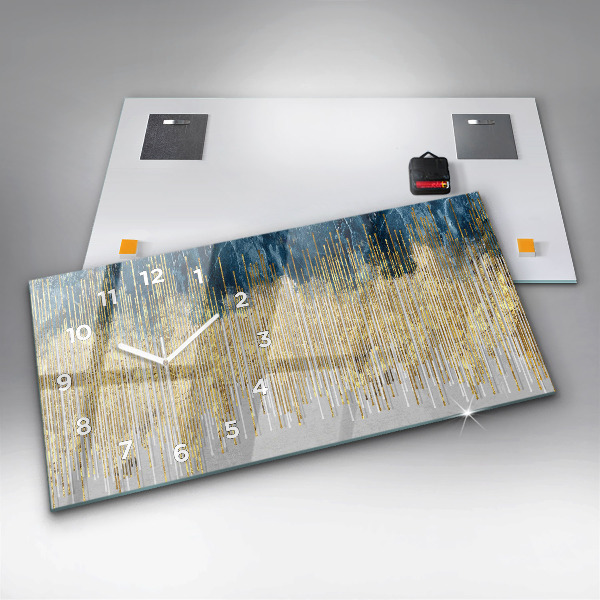 Horizontal wall clock Decorative pattern