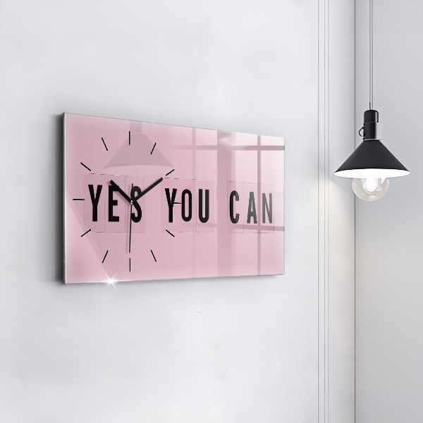 Horizontal wall clock Yes You Can