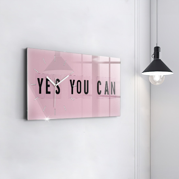 Horizontal wall clock Yes You Can