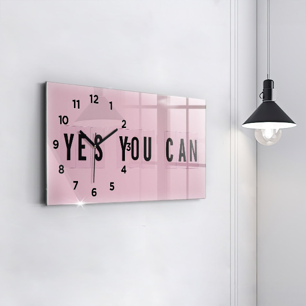Horizontal wall clock Yes You Can