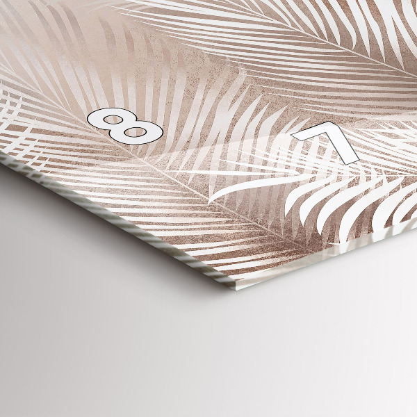 Horizontal wall clock Tropical leaves