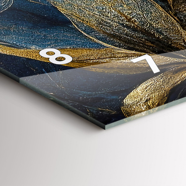 Horizontal wall clock Decorative flowers