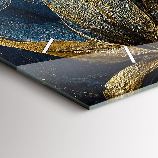 Horizontal wall clock Decorative flowers