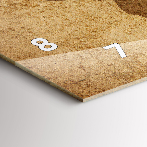 Horizontal wall clock Vintage world map