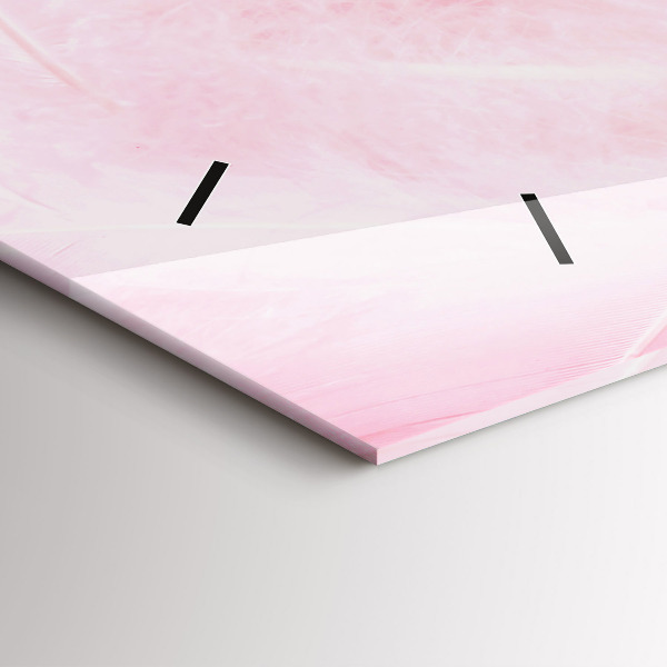 Horizontal wall clock Feathers abstract