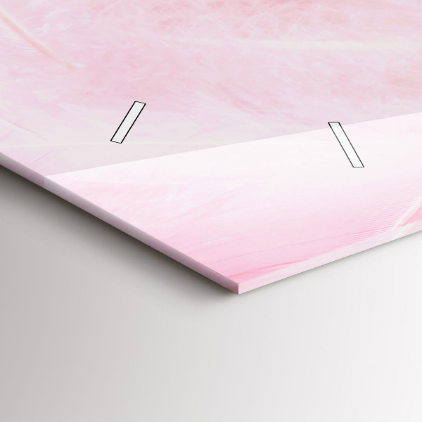 Horizontal wall clock Feathers abstract