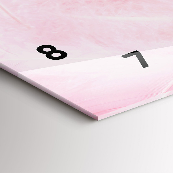 Horizontal wall clock Feathers abstract