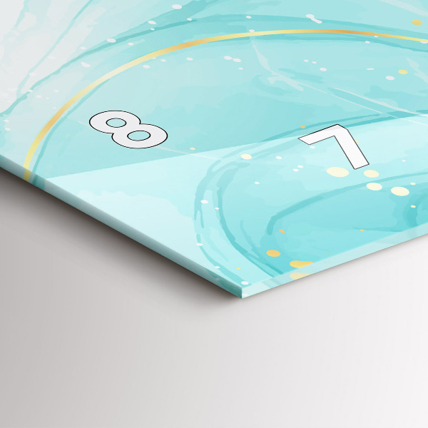 Horizontal wall clock Abstract marble