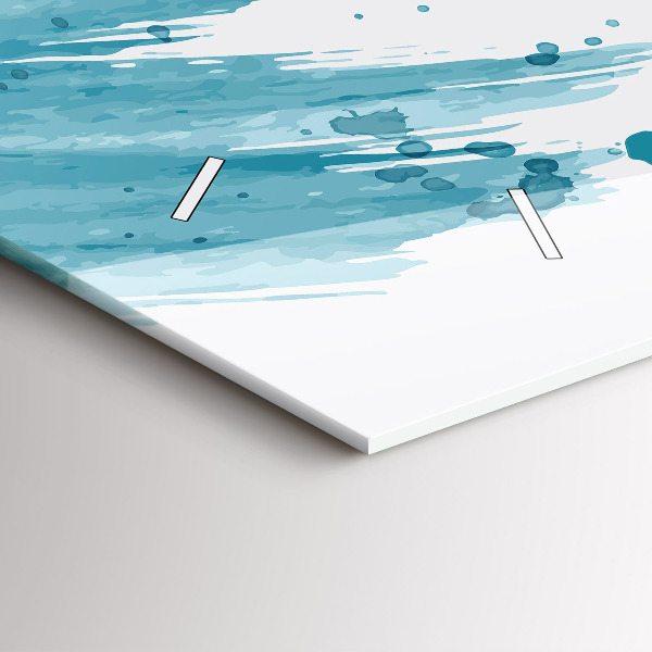 Horizontal wall clock Brush strokes