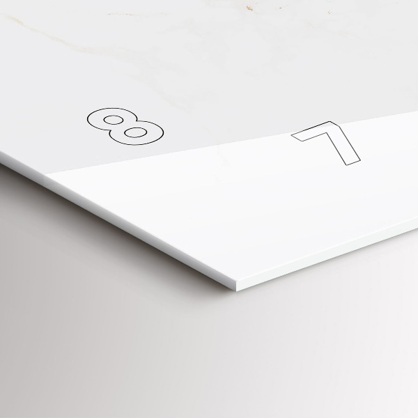 Horizontal wall clock Elegant marble