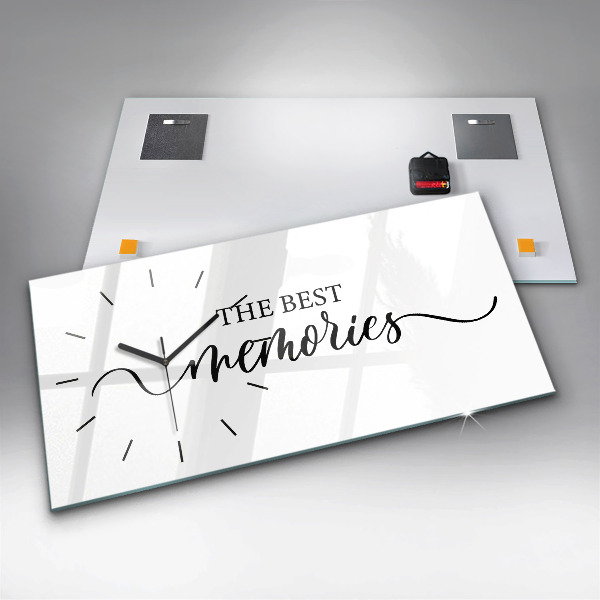 Horizontal wall clock The inscription Memories