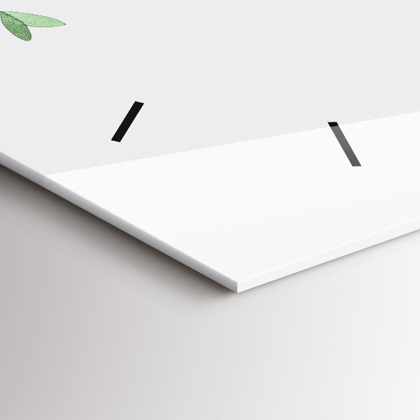 Horizontal wall clock Plant leaves