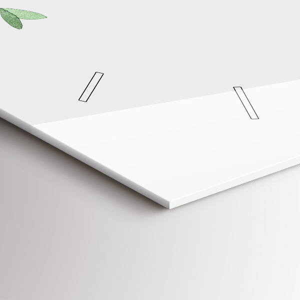 Horizontal wall clock Plant leaves