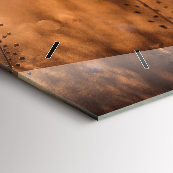 Horizontal wall clock Field sunrise