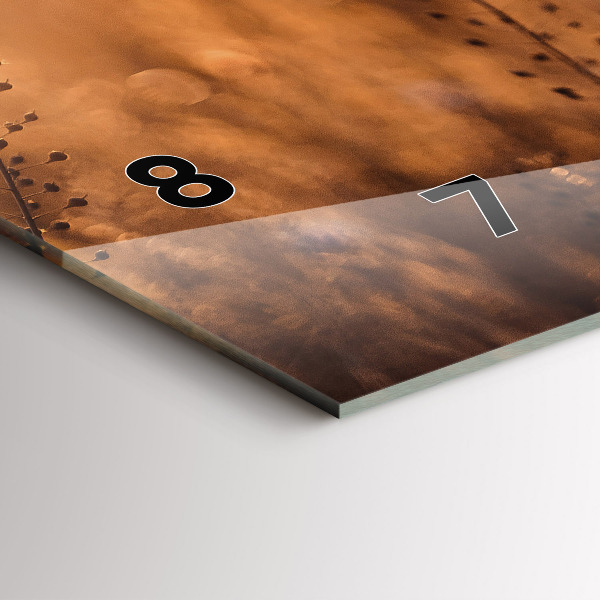 Horizontal wall clock Field sunrise