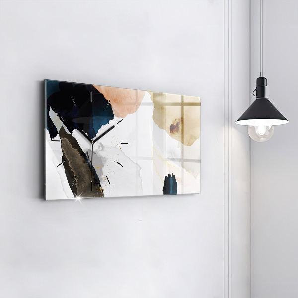 Horizontal wall clock Abstraction spots