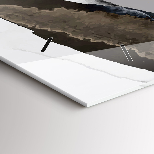 Horizontal wall clock Abstraction spots