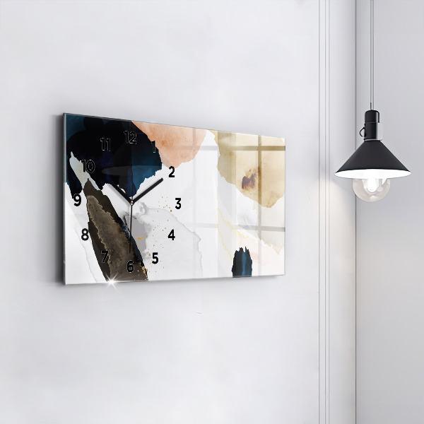 Horizontal wall clock Abstraction spots