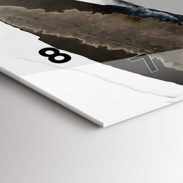 Horizontal wall clock Abstraction spots