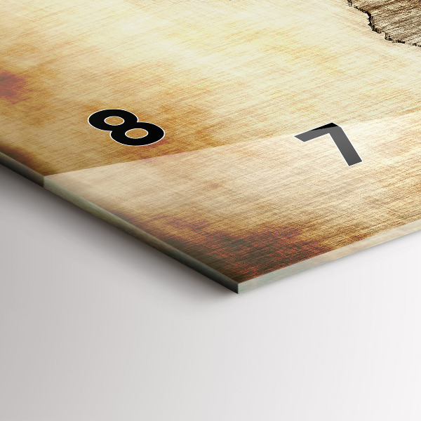 Horizontal wall clock Old world map