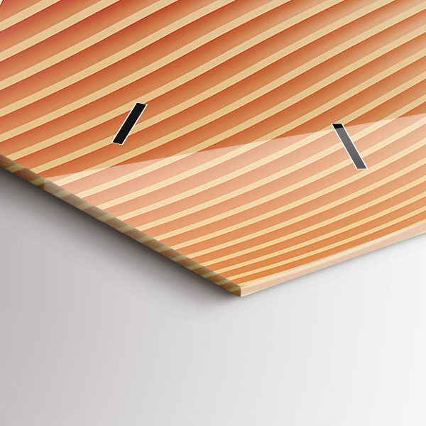 Horizontal wall clock Waves abstract pattern